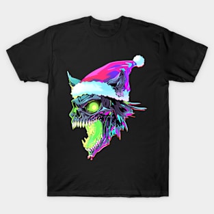 Christmas Party Zombie Cat EDM Xmas T-Shirt